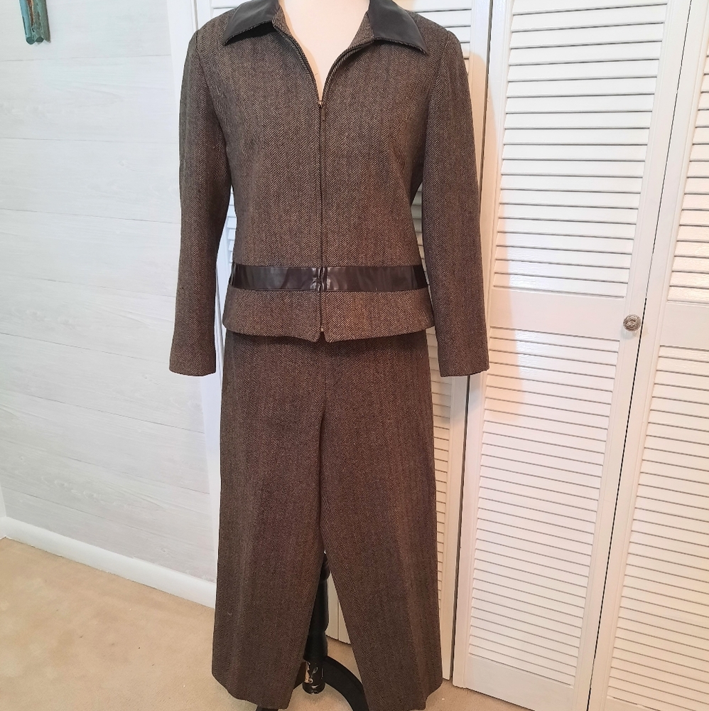 J.G. HOOK VTG wool hi rise pant suit jacket 2PC sz 8P *C7 - Picture 1 of 8